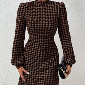 NWOT Shein houndstooth dress